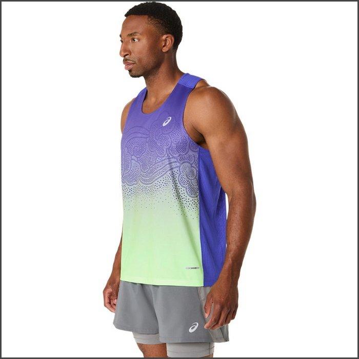 アシックス メンズ シングレット シャツ ノースリーブ ランニング マラソン 駅伝 ジョギング 陸上 スポーツウェア トレーニング 練習 asics 2011D522 | ASICS | 02
