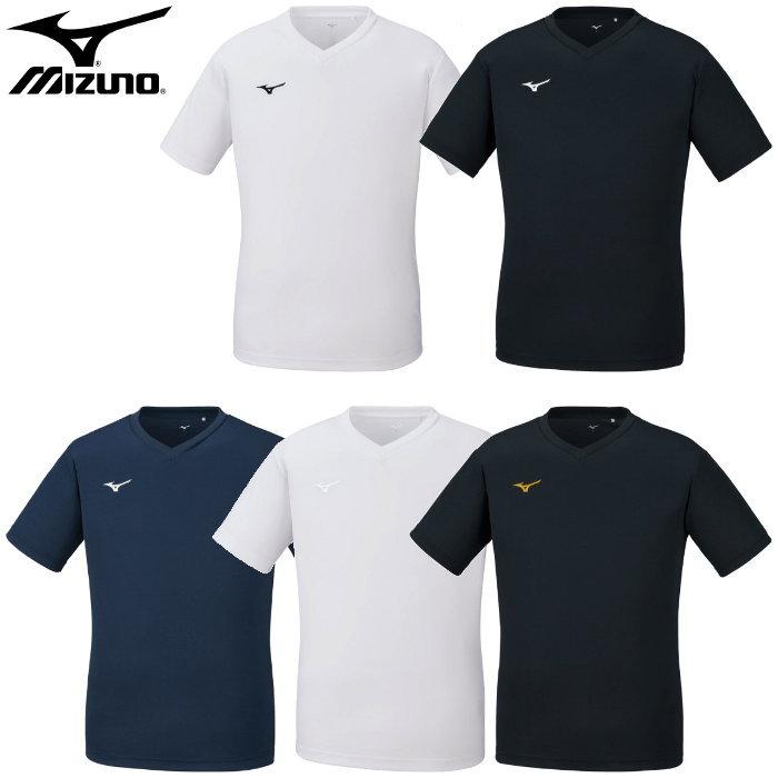 ミズノ MIZUNO ウェア シャツ 半袖 ナビドライ Tシャツ メンズ Tシャツ 速乾 運動 スポーツ トレーニング プラクティス ワンポイント Vネック 32MA1191｜fun