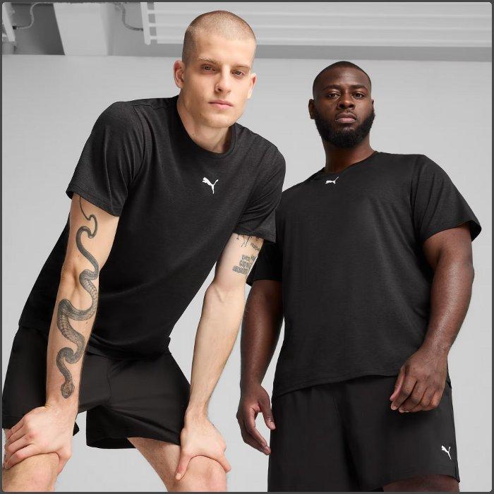 プーマ メンズ Tシャツ 半袖 シャツ トレーニングウェア ランニング 運動 スポーツ ブラック ブルー puma 527378 | PUMA | 01