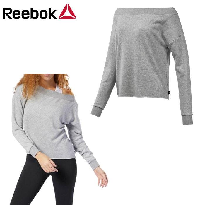 爆買 リーボック Reebok ヨガ オフショルダー プルオーバー レディース ウィメンズ スウェット トレーニングウェア ジム 肩出し FKP97 | Reebok