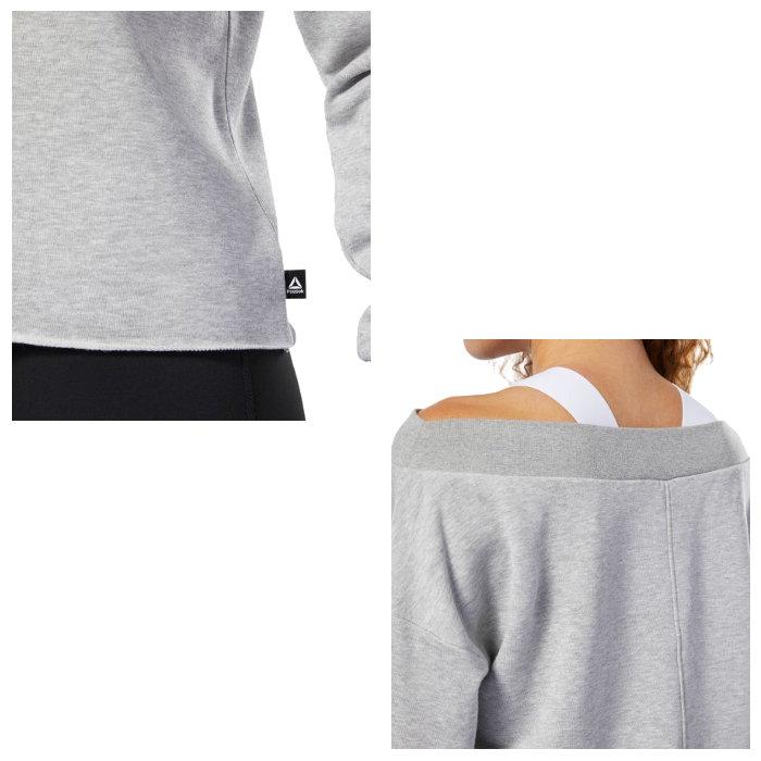 爆買 リーボック Reebok ヨガ オフショルダー プルオーバー レディース ウィメンズ スウェット トレーニングウェア ジム 肩出し FKP97 | Reebok | 02