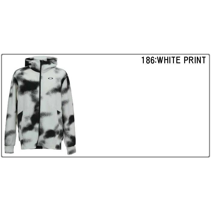 近年】オークリー ホワイト迷彩柄 フード付き ウェア パーカー メンズ