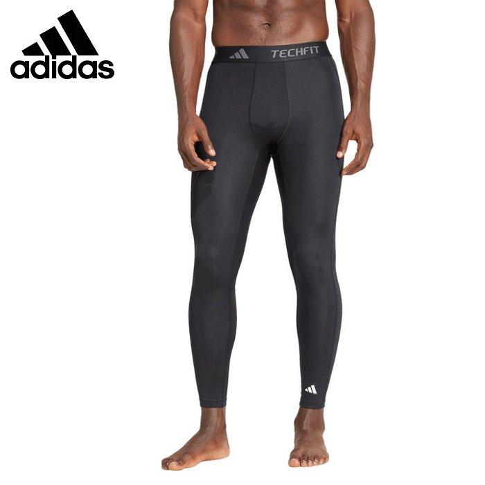 アディダス メンズ タイツ スポーツウェア トレーニング レギンス ランニング テックフィット コンプレッション ブラック adidas JTE80 | adidas