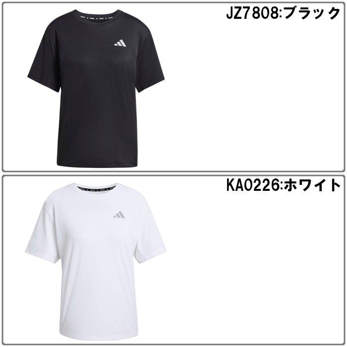 爆買 アディダス レディース ランニングTシャツ マラソン 陸上 ランナー 半袖 トレーニング スポーツウェア 軽量 ブラック ホワイト adidas LA749 | adidas | 05