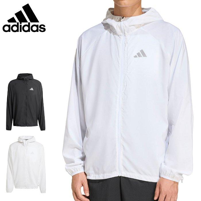 爆買 アディダス メンズ ランニングジャケット マラソン 陸上 ランナー トレーニング スポーツウェア 軽量 ブラック ホワイト adidas TZ628 | adidas