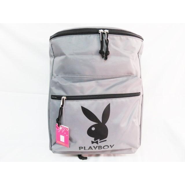 グレー 新品 Playboy プレイボーイ リュックサック バッグパック スクエア型 36cm おしゃれバッグ レディースバッグ メンズバッグ 06 質舟橋78 通販 Yahoo ショッピング