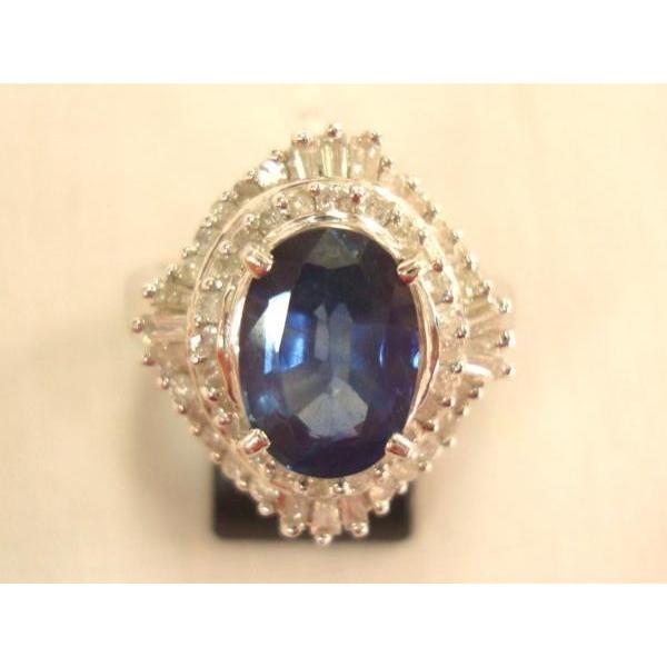 DS リング Pt900 サファイヤ 3.53ct ダイヤモンド 0.83ct 10.4g 12号 