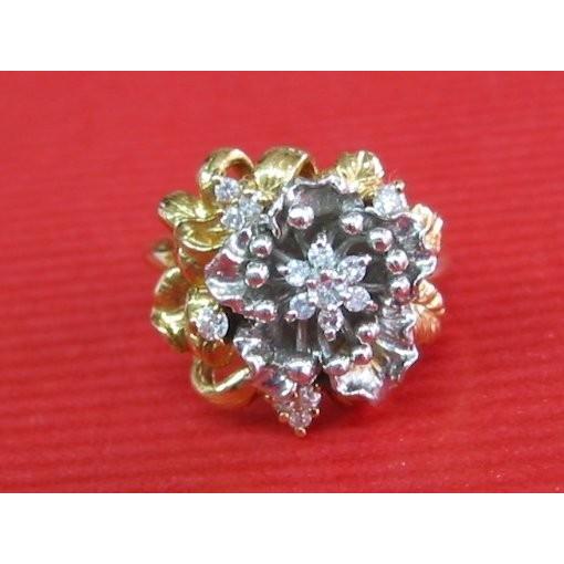 OU 指輪 K18 Pt850 ダイヤモンド リング 0.30ct 12号 ゴールド  