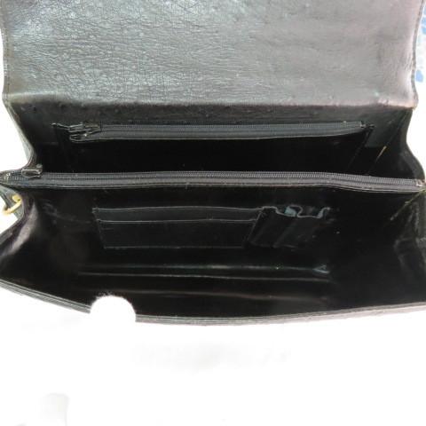 BN 本物 高級 オーストリッチ セカンドバッグ ハンドバッグ ダイヤル