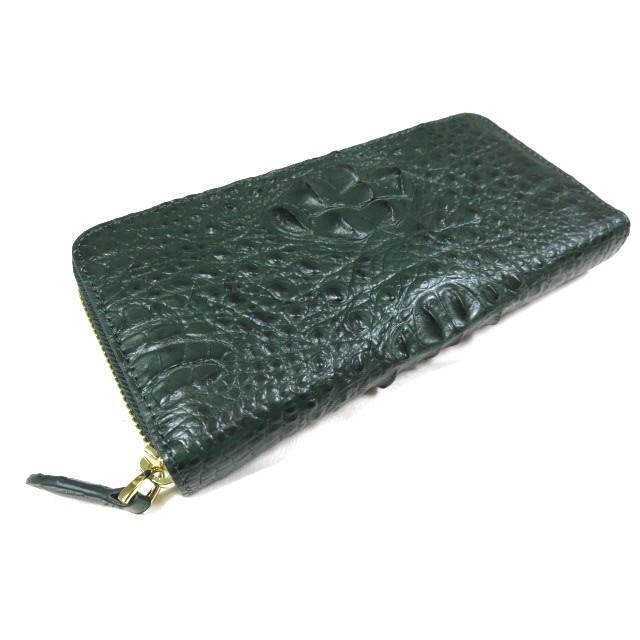 MC 新品 RODANIA ロダニア 本物 クロコダイル ラウンドファスナー 長