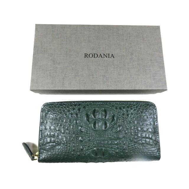 MD 新品 RODANIA ロダニア 本物 クロコダイル ラウンドファスナー 長 