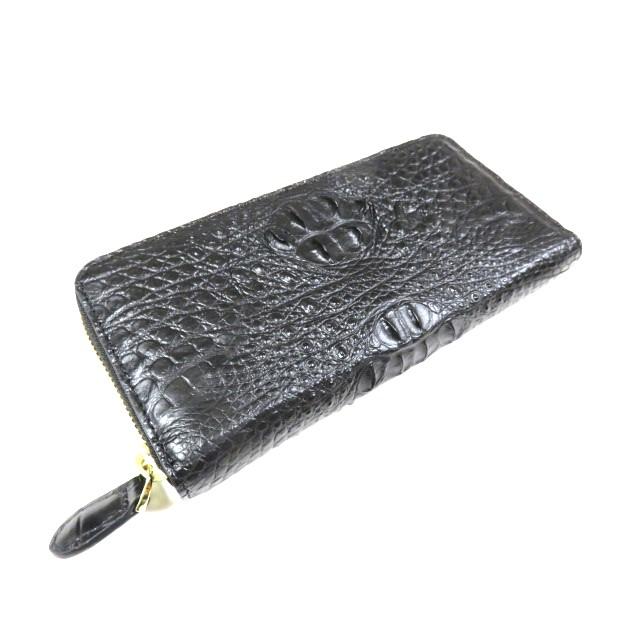 新品 ロダニア 本革 クロコダイルラウンドファスナー長財布 ブラック黒 証明書付 MA 新品 RODANIA ロダニア 本物 クロコダイル ラウンドファスナー 長