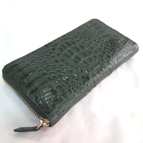 MT 新品 RODANIA ロダニア 本物 クロコダイル ラウンドファスナー 長