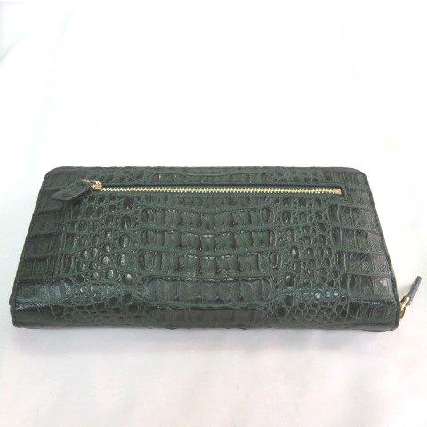 MT 新品 RODANIA ロダニア 本物 クロコダイル ラウンドファスナー 長