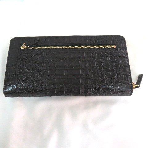 MO 新品 RODANIA ロダニア 本物 クロコダイル ラウンドファスナー 長