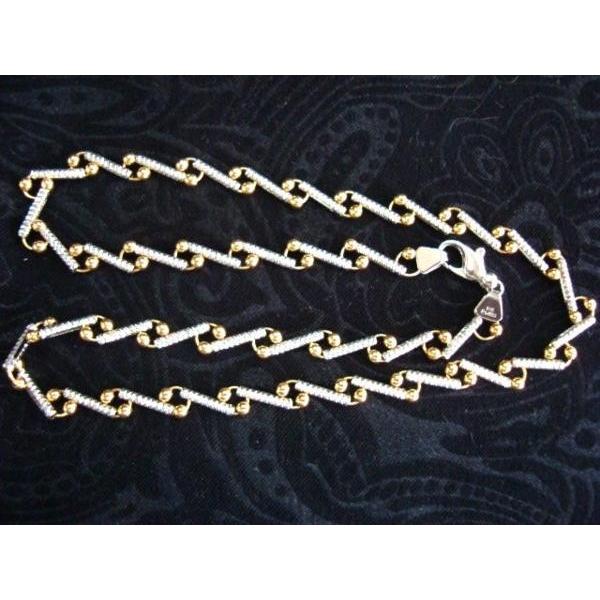 LM ネックレス Pt850 プラチナ K18 18金 豪華 デザイン 12.3g