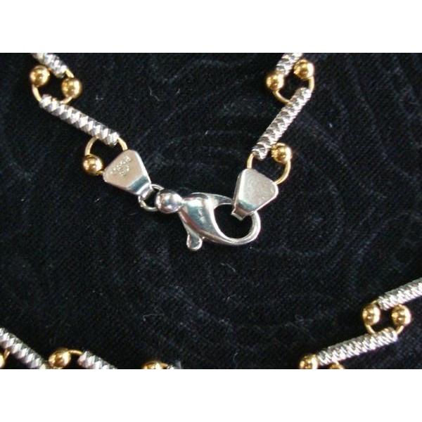 LM ネックレス Pt850 プラチナ K18 18金 豪華 デザイン 12.3g