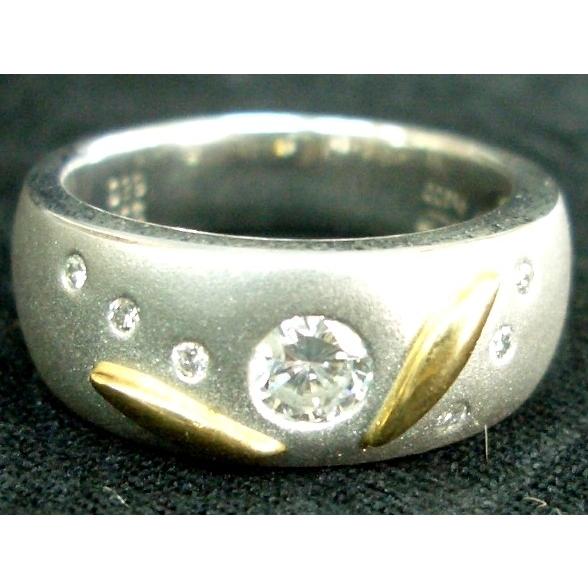 NN 指輪 ダイヤモンド リング レディース 0.35ct Pt900 K18 カマボコ 