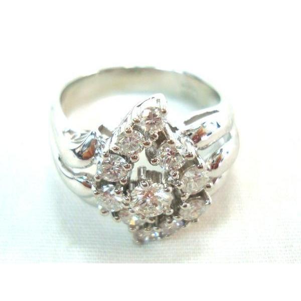 II 指輪 ダイヤモンド リング 1.00ct レディース Pt900 12号 9.5g 豪華 