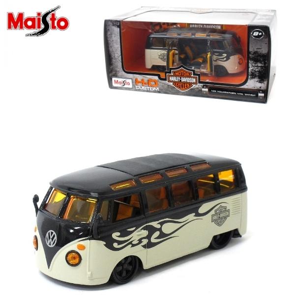 ミニカー Maisto 1/25 Harley-Davidson VW Van マイスト Maisto 1/25 ダイキャストカー フォルクスワーゲンバス