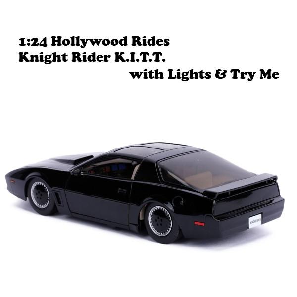 ナイトライダー キット ミニカー 車 JADATOYS 1/24 HOLLYWOOD RIDES - KNIGHT RIDER K.I.T.T. with Lights ナイト2000 ダイキャストカー アメトイ おもちゃ｜funandfunny｜04