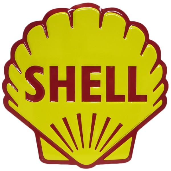 アメリカ製 Made In U S A Big ダイカット エンボスメタルサイン Shell 看板 シェルオイル インテリア ガレージグッズ Bigdiecut Shell Fun Funny 通販 Yahoo ショッピング