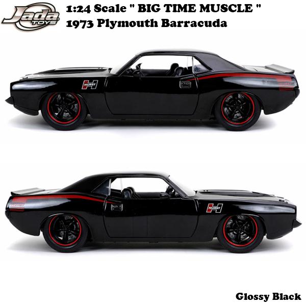 Jada JADATOYS 1/24 BTM 1973 Plymouth Barracuda Glossy Black