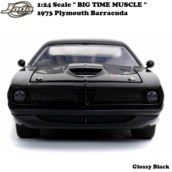 Jada JADATOYS 1/24 BTM 1973 Plymouth Barracuda Glossy Black