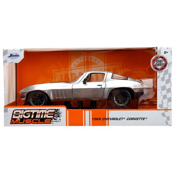 シボレー コルベット 1966 ミニカー アメ車  1/24 ダイキャストカー JADA TOYS 1:24 BTM 1966 Chevrolet Corvette ダイキャスト アメリカン雑貨 アメトイ｜funandfunny｜02