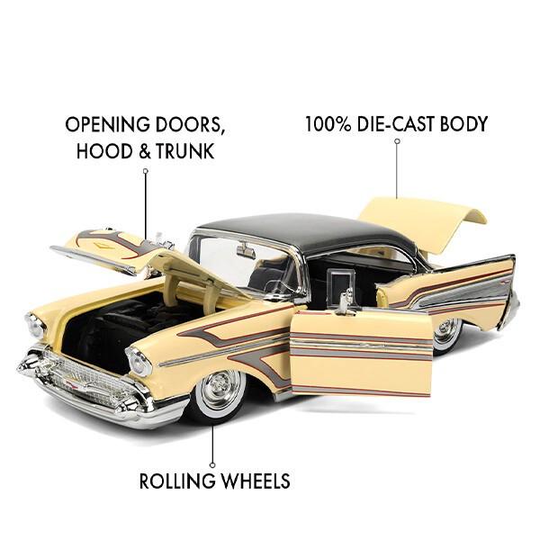 JADA 1957 シボレー ベルエア1/24スケール　ミニカー Jada シボレー ベルエア 1957 ミニカー 1/24 アメ車 旧車 ダイキャスト