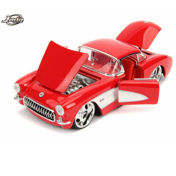 Jada ミニカー 1957 シボレー コルベット アメ車 1：24 JADA TOYS BTM