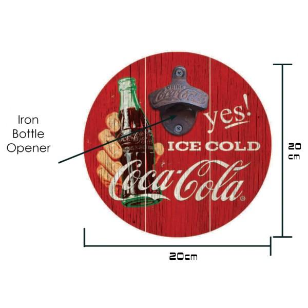 Coca Cola（コカコーラ） 8”ラウンド ボトルキャップ オープナー Coca