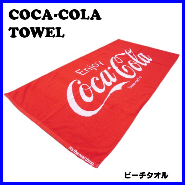 【Coca Cola】コカコーラバスタオル　75 x 150cm コットン100% 綿　大判　ビーチタオル　レット　正規品　コカ・コーラロゴ　｜funandfunny｜02