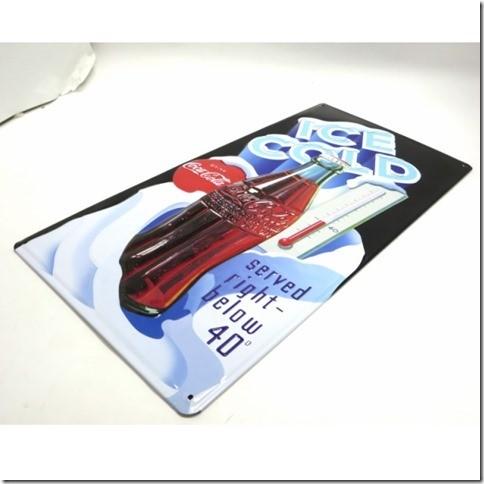 Coca Cola（コカコーラ） エンボスメタルサイン COKE 40 DEGREES