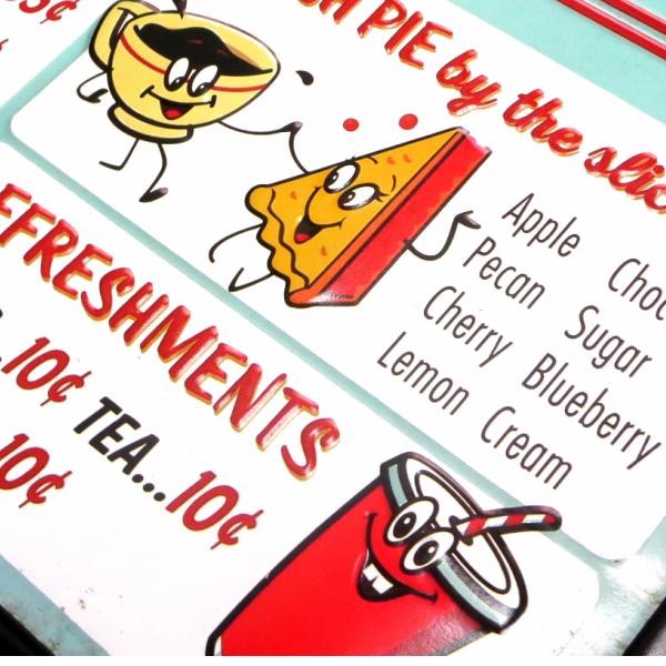 アメリカンエンボスサインボード　メニュー エンボス看板 メニューボード MENU BOARD ブリキサイン