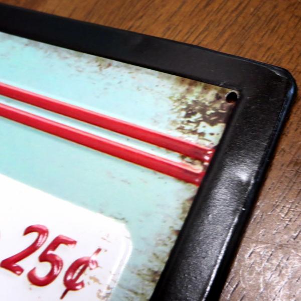 アメリカン ダイナー エンボス メタルサイン MENU 【メニュー】アメ