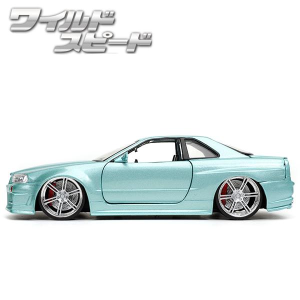 JADATOYS 1/24 ミニカー ワイルドスピード ダイキャストカー NISSAN SKYLINE GT-R (BNR34) LGR ニッサン スカイライン GT-R ワイルドスピード グッズ 車｜funandfunny｜05