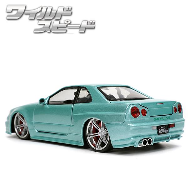 JADATOYS 1/24 ミニカー ワイルドスピード ダイキャストカー NISSAN SKYLINE GT-R (BNR34) LGR ニッサン スカイライン GT-R ワイルドスピード グッズ 車｜funandfunny｜06