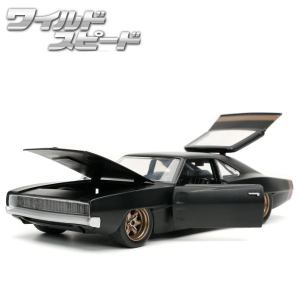 ミニカー 1/24 ワイルドスピード ダイキャストカー ドムのダッジ チャージャー ワイドボディjada toys DOM 1968 DODGE CHARGER WIDEBODY 車 アメ車｜funandfunny｜02