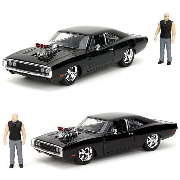 当時物  ダイキャスト  ワイルドスピード ドム1970年ダッジ・チャージャー Jada ワイルドスピード ミニカー ドム フィギュア 付き 車 1/24 JADA