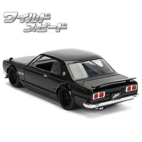 JADATOYS 1/24 ミニカー ワイルドスピード ダイキャストカー  ニッサン スカイライン 2000 GT-R ブラック NISSAN SKYLINE ワイスピ 車 アメ車 旧車｜funandfunny｜03