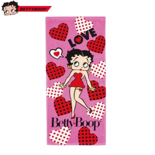 BETTY BOOP（ベティ ブープ） ベティちゃん バスタオル 大判 ハート