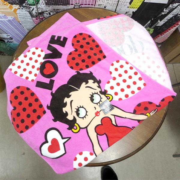 BETTY BOOP（ベティ ブープ） ベティちゃん バスタオル 大判 ハート