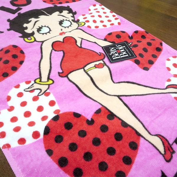 BETTY BOOP（ベティ ブープ） ベティちゃん バスタオル 大判 ハート