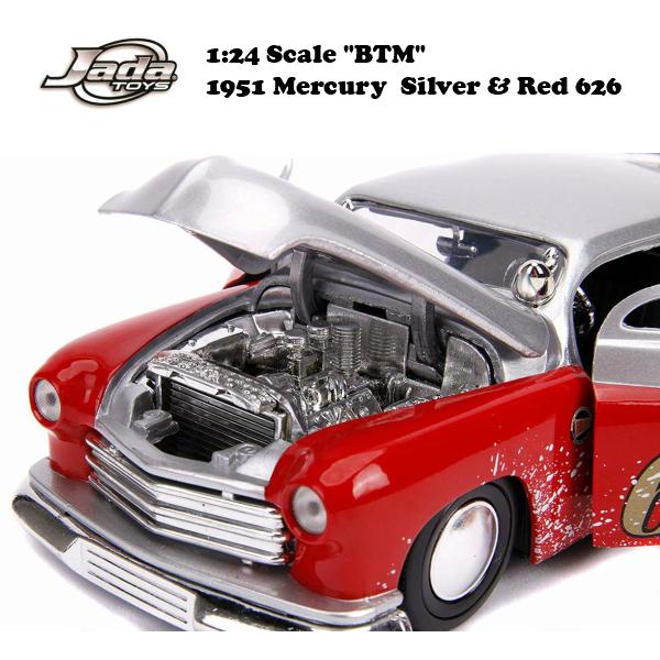 Jada JADATOYS 1/24 BTM 1951 Mercury Silver & Red 626