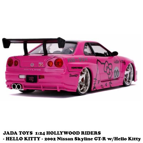JADATOYS 1/24 ハローキティフィギュア付き日産スカイラインGT-R R34