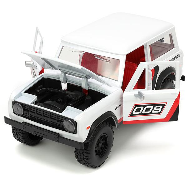 ミニカー アメ車 1/24 フォード ブロンコ トラック JADATOYS JUST TRUCKS w/RACK &amp; WHEELS 1973 Ford Bronco Hardtop 旧車 ダイキャストカー アメトイ｜funandfunny｜09