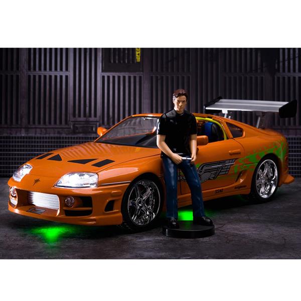 ミニカー 1/18 ワイルドスピード ダイキャストカー トヨタ スープラ オレンジ ブライアンフィギュア 付き jada toys Brain Toyota supra 車 おすすめ ミニカー 1/18 ワイルドスピード ダイキャストカー トヨタ スープラ オレンジ ブライアンフィギュア 付き jada toys Brain Toyota supra 車 おすすめ