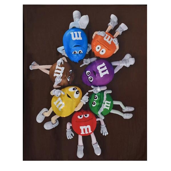 m&m&m's M&M'S キャラクター ブランケット 127×152cm フリース 大判