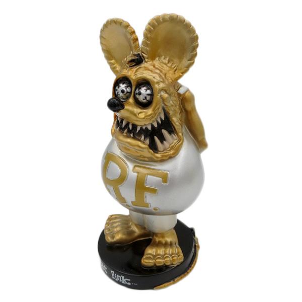 ラットフィンク Rat Fink ゴールド 豪華 金運アップ フィギュア RAT FINK ファンコ ラットフィンク ボビングヘッド ゴールド